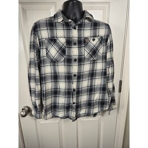 Coleman Mens L Flannel Shirt Long Sleeve Button Up Plaid Outdoor Casual